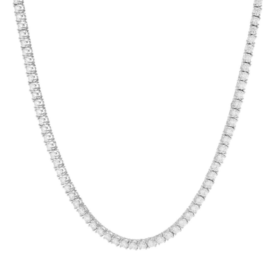 King Ice 3MM Tennis Chain - White Gold - WHITE GOLD